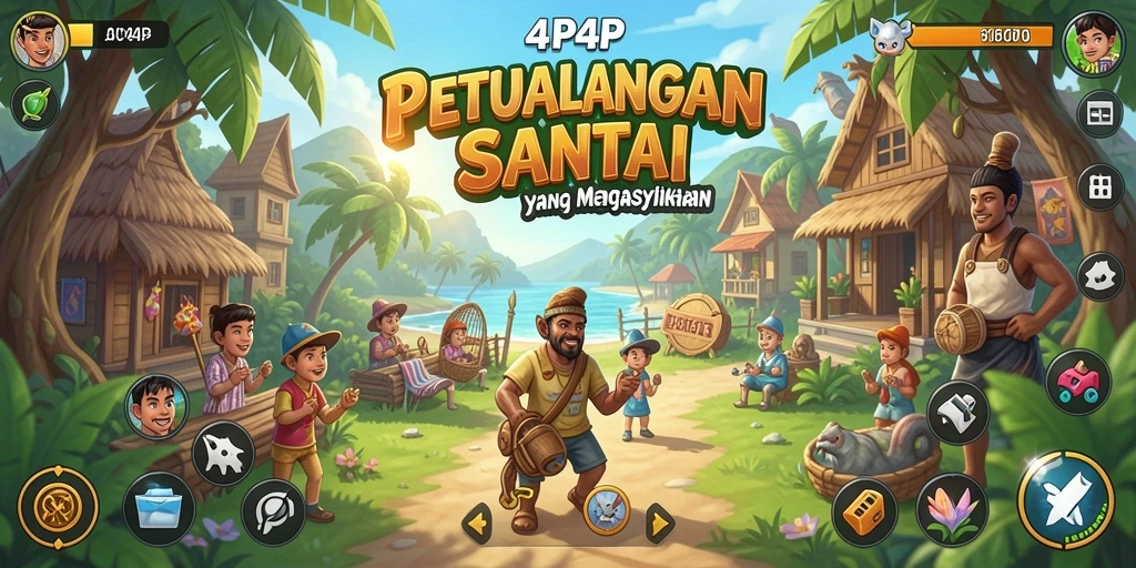 Tampilan gameplay 4P4P yang santai dan menarik.
