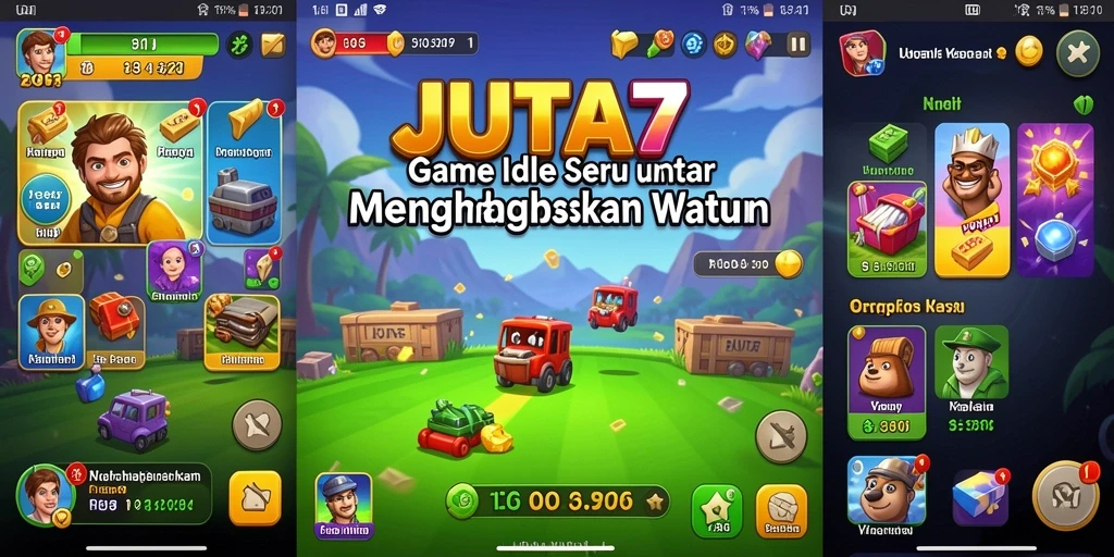 Tampilan gameplay JUTA7 dalam mode Idle yang menarik.