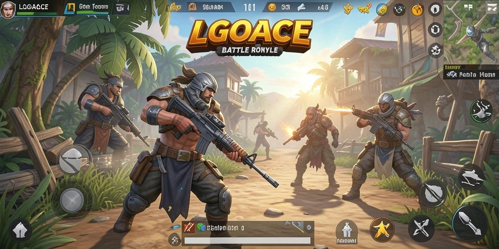 Gameplay LGOACE yang mendebarkan di medan pertempuran.