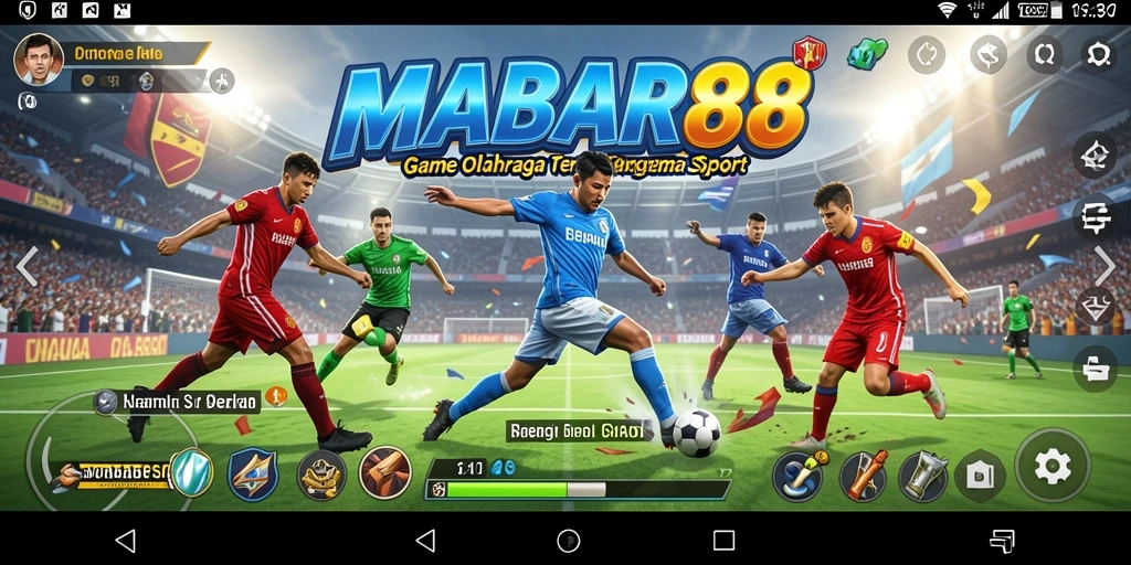 Tangkapan layar gameplay MABAR88 menampilkan aksi seru dalam olahraga.