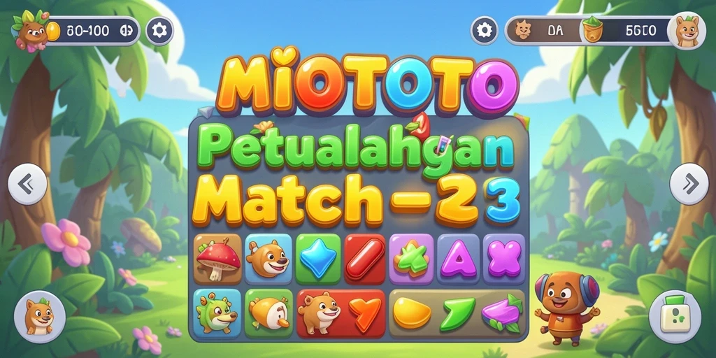 Screenshot MIOTOTO memperlihatkan gameplay seru yang penuh warna.
