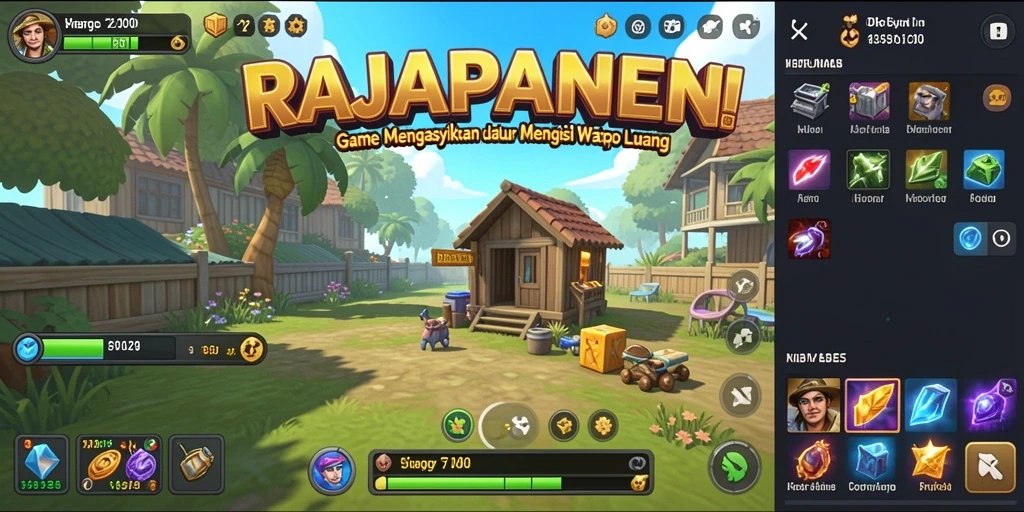 Tampilan gameplay RAJAPANEN yang seru dan menenangkan.