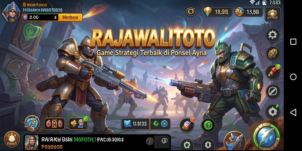 Tangkapan layar utama menunjukkan pertempuran strategis yang mendebarkan.