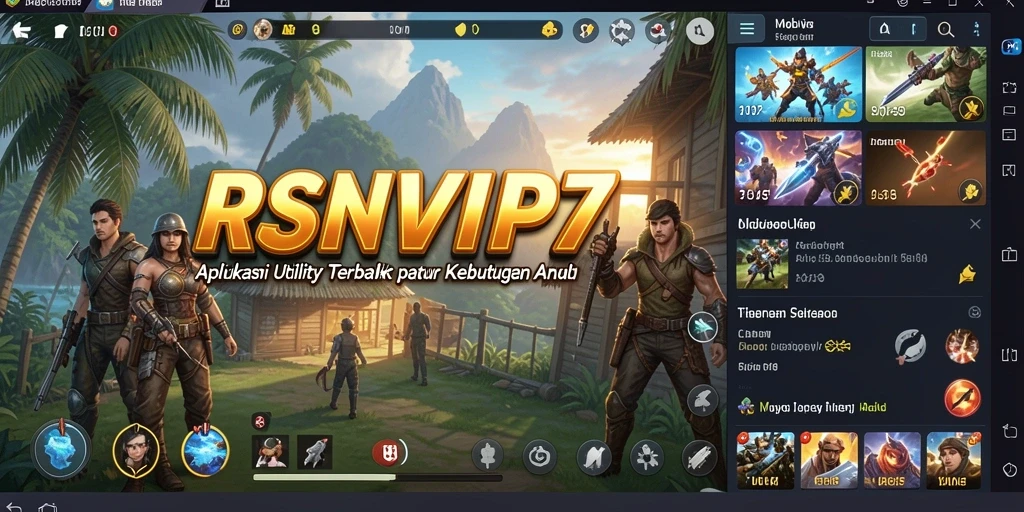 Screenshot utama RSNVIP7 menampilkan antarmuka aplikasi utility.