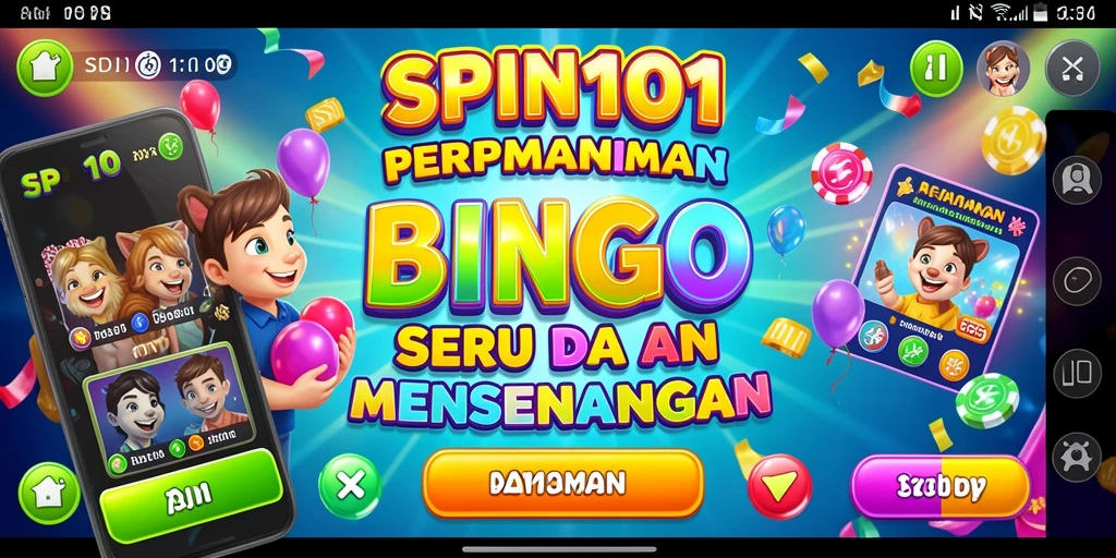 Screenshot gameplay SPIN101 yang menampilkan keseruan bermain Bingo.